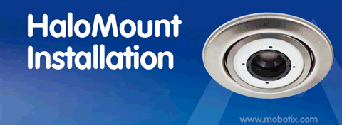 View Mobotix HaloMount for S15/S14 mini dome IP cameras quick install guide (547KB pdf)
