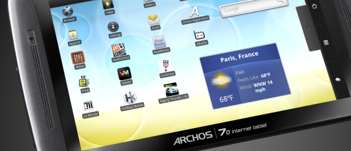 Archos 70 7-inch Internet tablet touch screen brochure (2.49MB pdf)