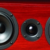 Krix Microcentrix compact 2-way 3-driver centre home theatre speakers.