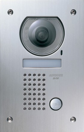 View larger photo of Aiphone JB-DVF stainless steel flush mount video intercom door station (49KB jpg).
